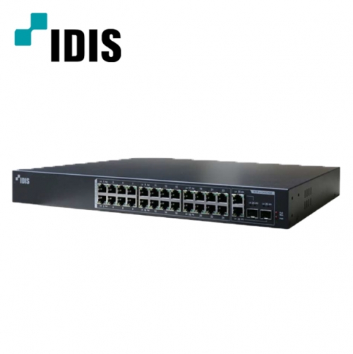 아이디스 DH-2026PFN 24포트 PoE 기가바이트 스위치 허브 (GPS NTPServer)
