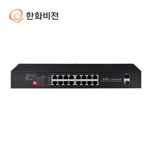 한화비전 SPN-10084 8채널 POE허브 + 1채널 SFP포트 스위치 허브