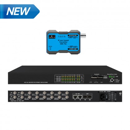 씨아이즈 SC-IPC0716H 16채널 전원 중첩 EoC전송장치(재고문의 필수)