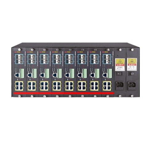 솔텍 SFC8100G-4U / 1U 1G 4포트 + 10G SFP 4슬롯 8모듈 샤시형 L2 스위칭허브