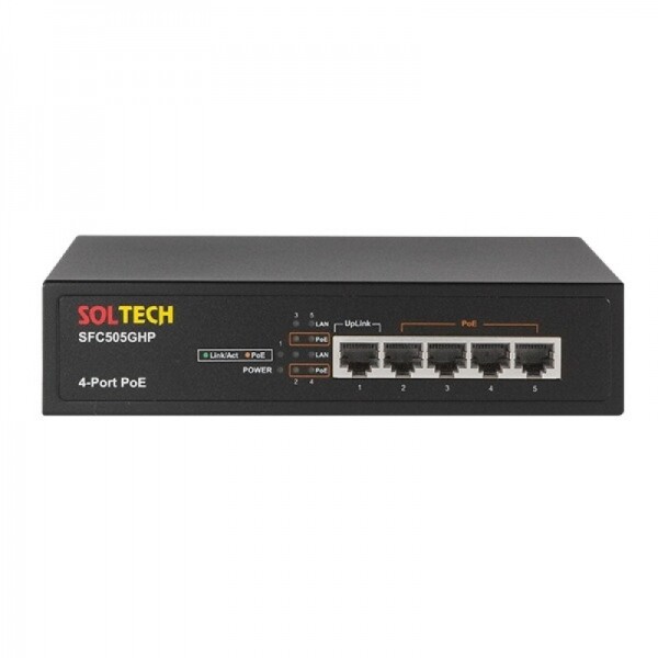 솔텍 SFC505GHP V2 스위치 (1Gbps TP 5포트(PoE 4포트))