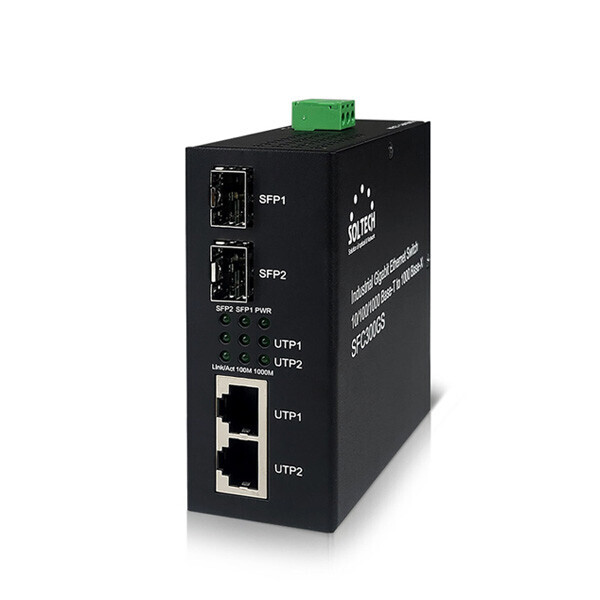 솔텍 SFC300GS 산업용 스위치 (1Gbps TP 2포트/1G SFP 2슬롯)