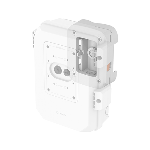 한화비전 SBP-050PMW 카메라 연결 설치용 박스 기둥 마운트