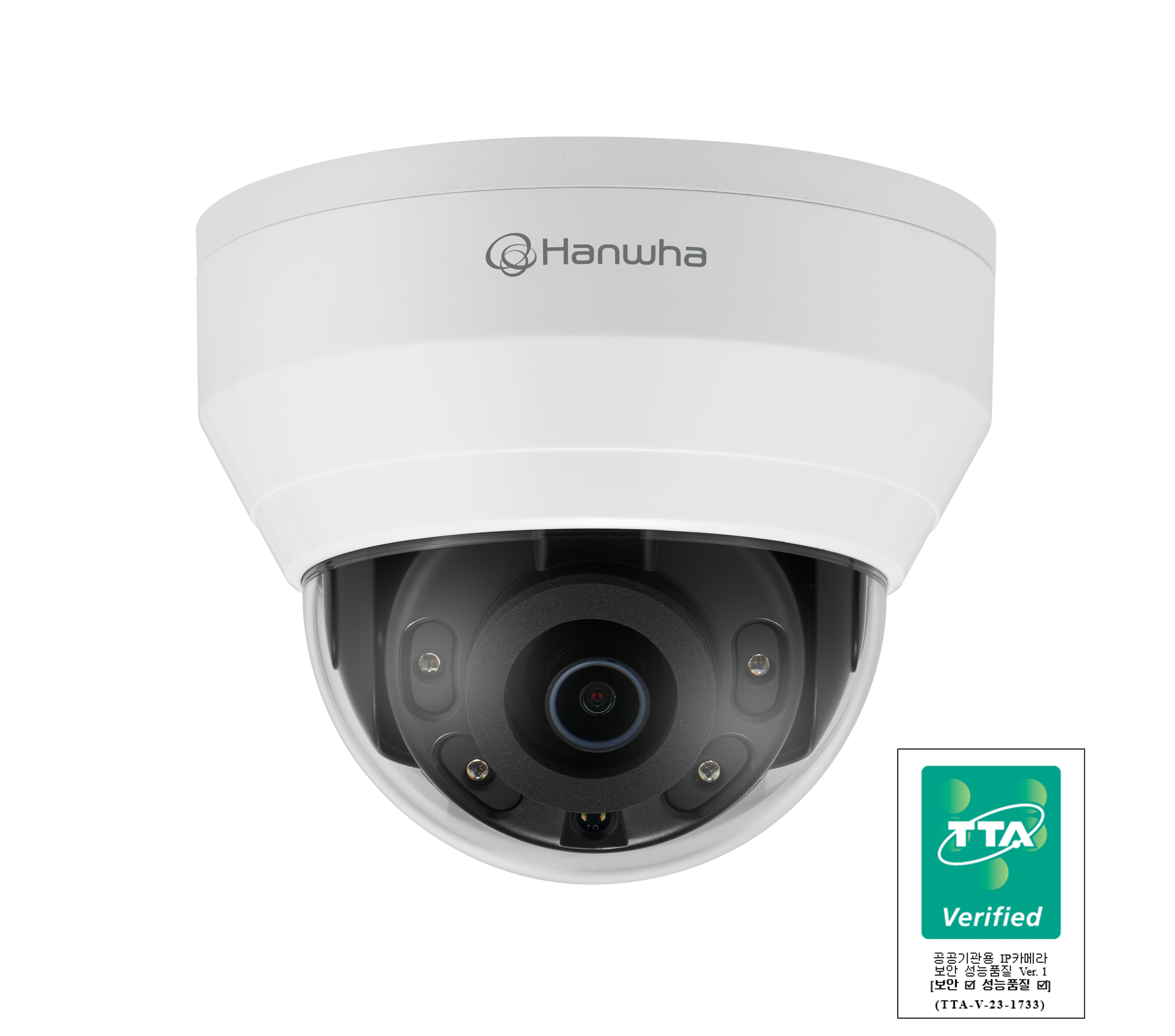 한화비전 QND-8010RG 500만화소 2.8MM TTA인증 IP 적외선 돔 카메라